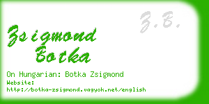 zsigmond botka business card